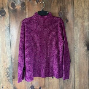 NEW!  Magenta, long sleeve ribbed sweater